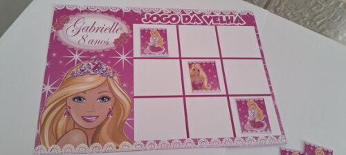 Jogo da Velha Lembrancinha de Aniversário Barbie Festa 30 un