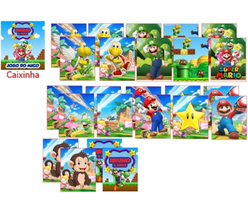 Jogo do Mico Super Mario Lembrancinha Personalizada 15 un