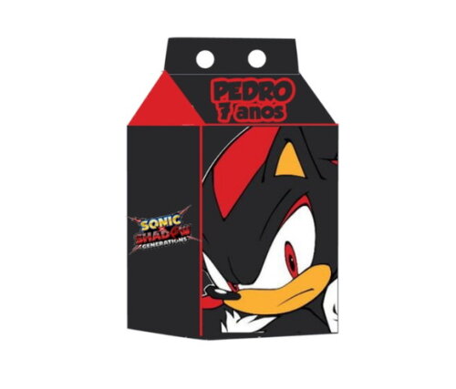 Kit 10 Caixinhas Milk Sonic Shadow Lembrancinhas Aniversário