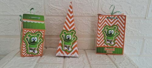 Kit 20 Caixas Lembrancinhas Personalizadas Gummy Bear