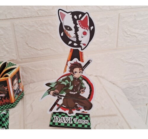 Kit 30 Itens Lembrancinhas Personalizada Demon Slayer Festa