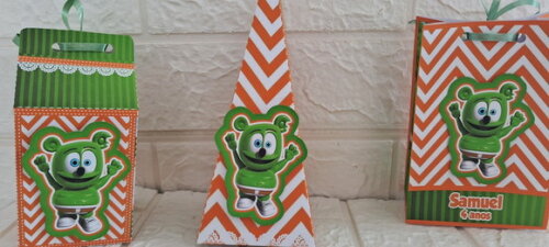 Kit 30 Peças Lembrancinhas Personalizadas Gummy Bear
