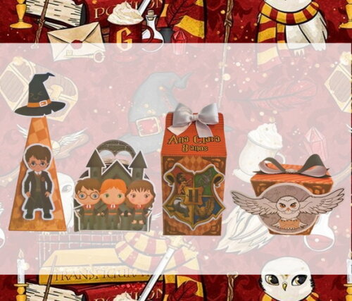 Kit 40 Lembrancinhas Aniversário Festa Harry Potter Caixas