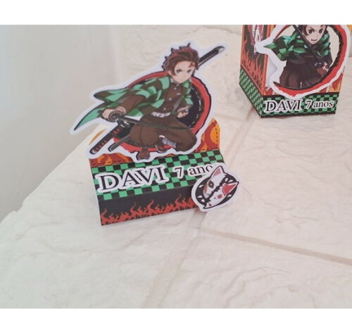 Kit 45 Itens Lembrancinhas Personalizada Demon Slayer Festa