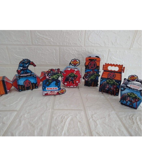 Kit 45 Peças Festa Lembrancinhas Personalizadas Vingadores