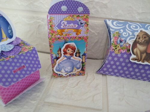 Kit 45 Lembrancinhas Personalizadas a Princesa Sofia