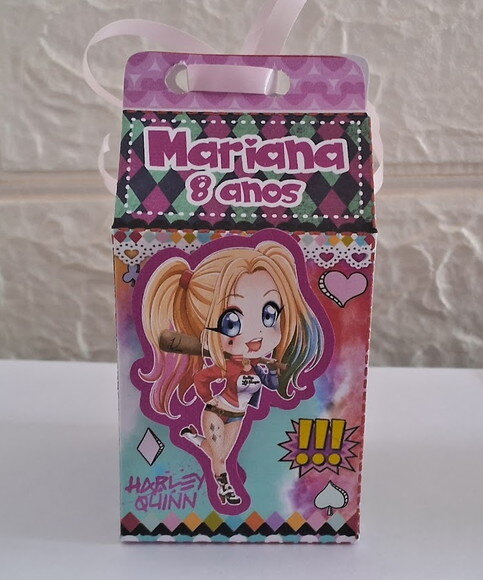 Kit 45 Peças Lembrancinhas Arlequina Aniversário Kit Festa