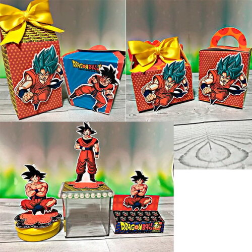Kit 60 Itens Lembrancinhas Personalizada Dragon Ball Z Festa