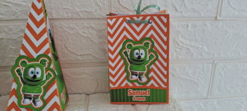 Kit 60 Peças Lembrancinhas Personalizadas Gummy Bear
