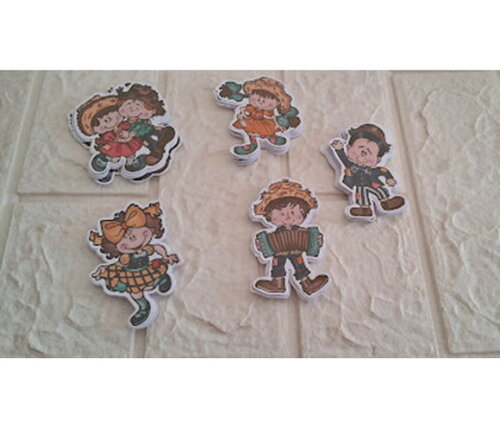 Kit de Personalizados Festa Junina Lembrancinhas 30 Itens