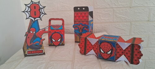 Kit de Personalizados Homem Aranha Lembrancinha Aniversário