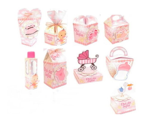 Kit de Personalizados Lembrancinhas Chá de Fraldas Bebê