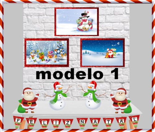 Kit Decoração Natal Natalina Ano Novo Papai Noel