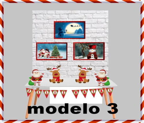 Kit Decoração Natal Natalina Ano Novo Papai Noel