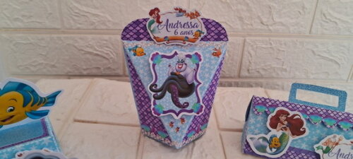 Kit Festa 110 Lembrancinhas Ariel a Pequena Sereia