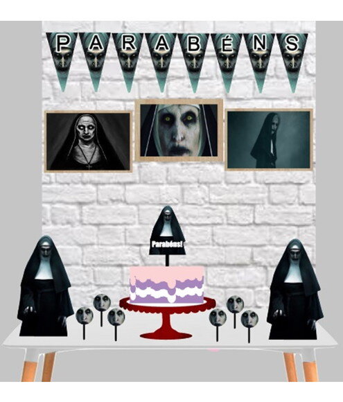 Kit Festa a Freira Terror Halloween Decoração Aniversário