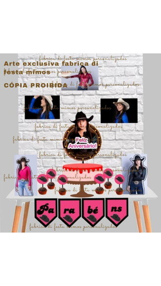 Kit Festa Ana Castela Boiadeira Decoração de Aniversário