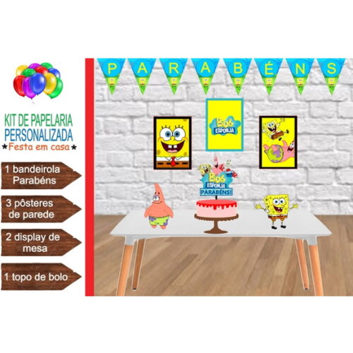 Kit Festa Bob Esponja Só Um Bolinho