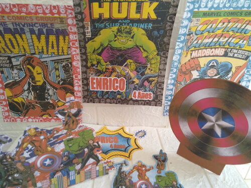 Kit Festa Liga da Justiça Decoração de Aniversário Topo Bolo