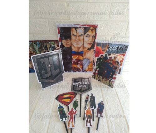 Kit Festa Liga da Justiça Heróis Decoração de Aniversário