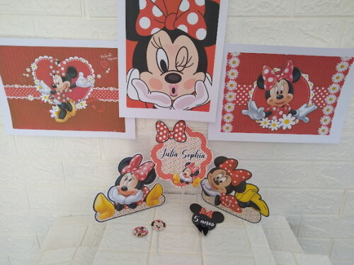 Kit Festa Minnie Decoração de Aniversário Mesversário