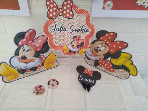 Kit Festa Minnie Decoração de Aniversário Mesversário