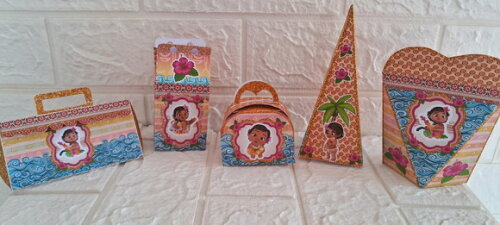 Kit Festa Moana Baby Lembrancinhas Personalizados 50 Peças