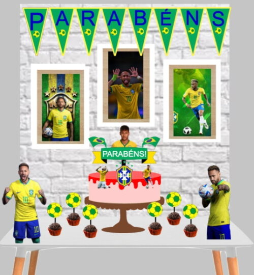 Kit Festa Só Um Bolinho Neymar Decoração Aniversário Neymar