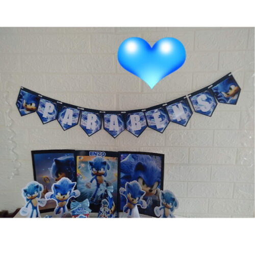 Kit Festa Sonic Lembrancinha de Aniversário