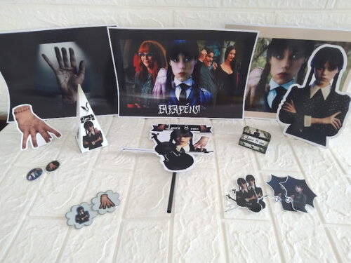 Kit Festa Wandinha Addams Decoração de Aniversário Completa