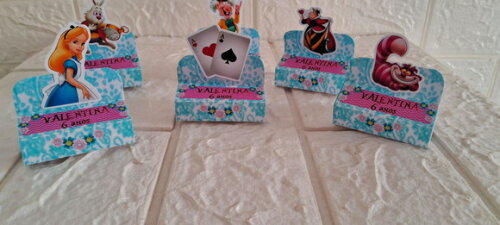 Kit Lembrancinha Alice no Pais das Maravilhas 60 Itens