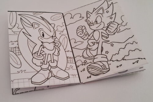 Kit Lembrancinha Sonic Caixa Milk e Mini Livrinho de Colorir