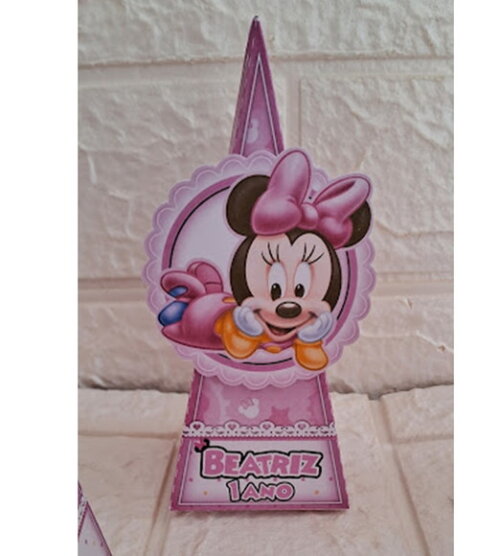 Kit Só Um Bolinho Minnie Baby Rosa Lembrancinha Personaliza