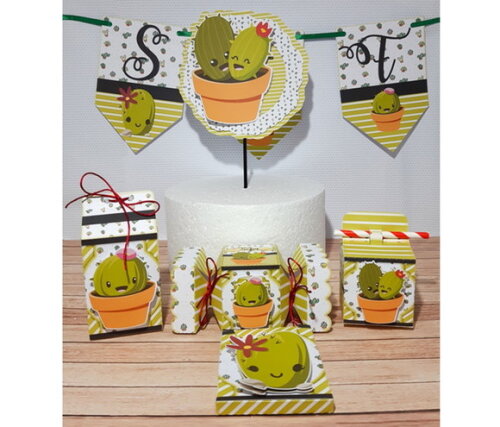 Kit: 30 Lembrancinhas Personalizadas Cactos
