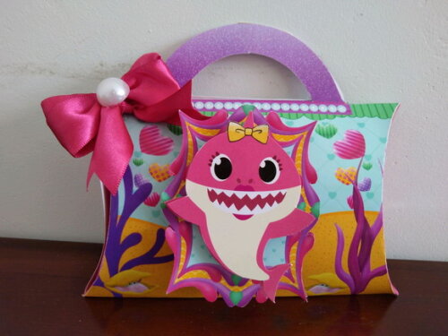 Lembrancinha Aniversário Baby Shark Rosa Kit Festa Completa