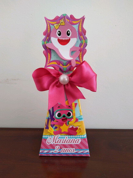 Lembrancinha Aniversário Baby Shark Rosa Kit Festa Completa