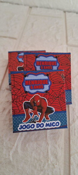 Lembrancinha do Homem Aranha Joguinho do Mico Kit Festa 15un