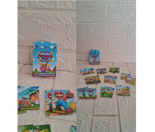 Lembrancinha Personalizada Super Mario Jogo da Memória 15 un