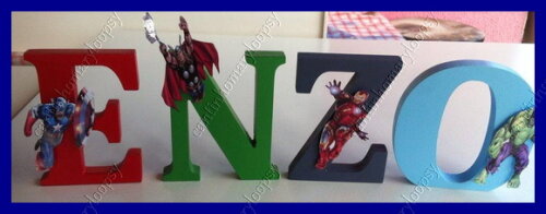 letras em MDF person. Os Vingadores