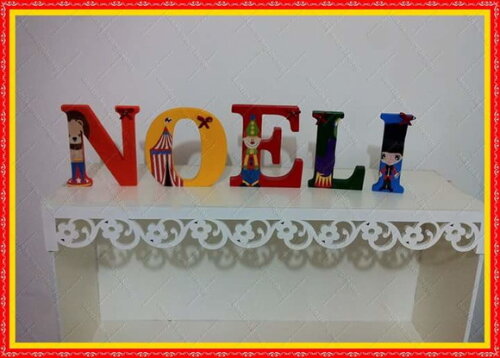 Letras em MDF personalizadas O Circo