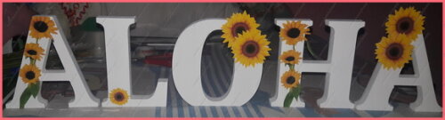 Letras em mdf personalizadas tema Aloha
