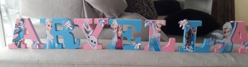 Letras em mdf personalizadas tema Frozen
