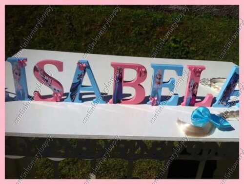 Letras em mdf personalizadas tema Frozen