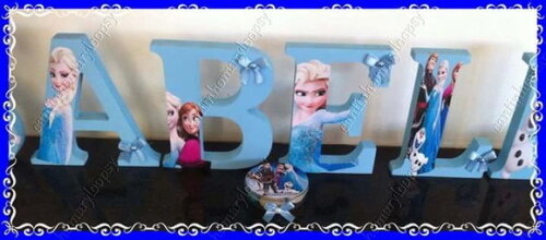 Letras em mdf personalizadas tema Frozen