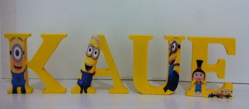 Letras em mdf personalizadas tema Minions / Meu Malvado Favo
