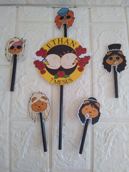 Topo de Bolo Guns N' Roses