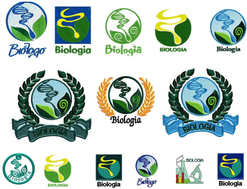 Matriz de Bordado Biologia 14 matrizes 1