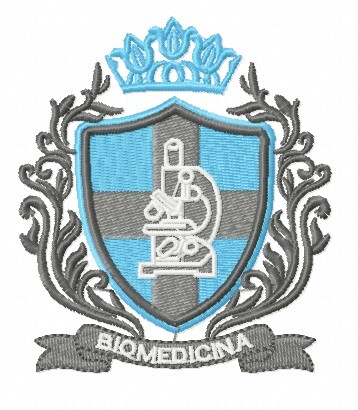 Matriz De Bordado Biomedicina Brasão Ref 9