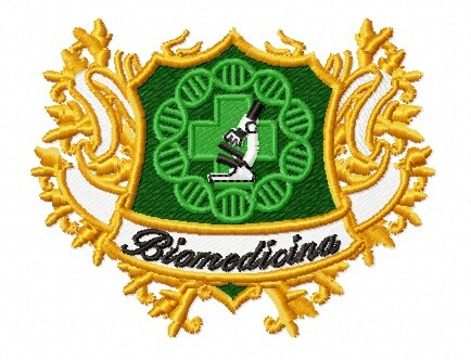 Matriz De Bordado Biomedicina Brasão Ref 7