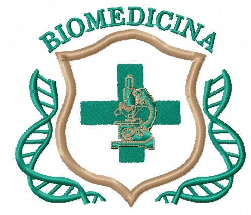 Matriz De Bordado Biomedicina Brasão Ref 19